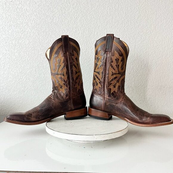 NEW Rod Patrick Mens Cowboy Boots Size 15AAA Perro Loco Brown Square Toe Western - Picture 7 of 12